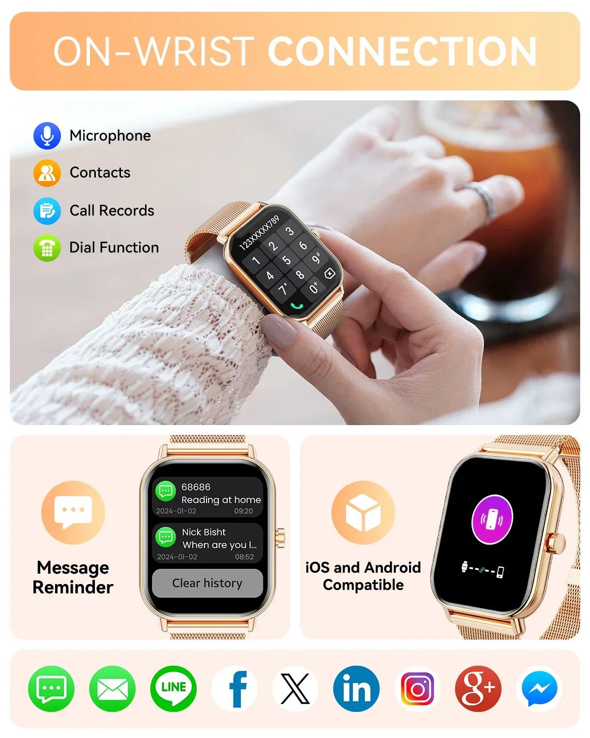 Karchilor 2025 Smartwatch, 1.85 High-Definition Large Screen