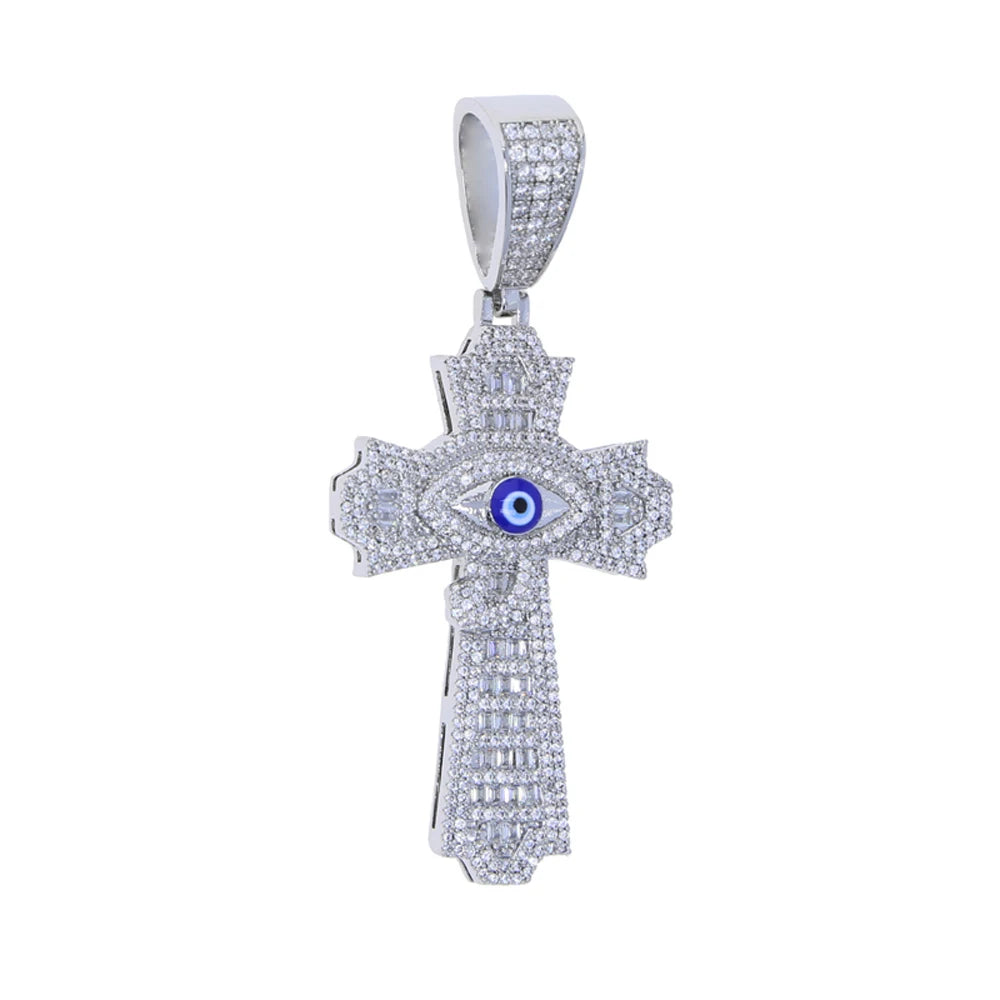 Iced Out Cross Pendant Necklace