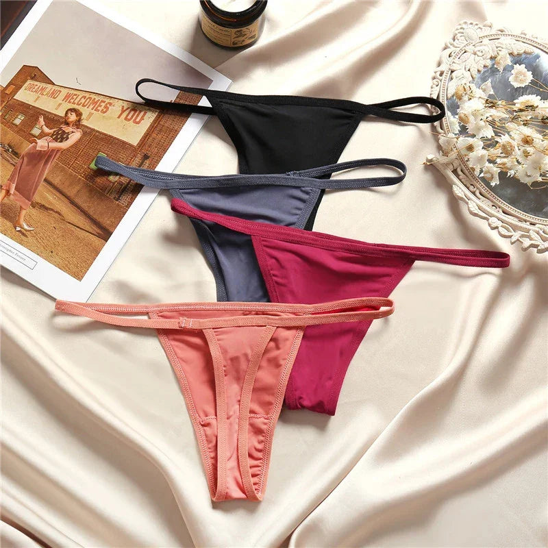 3Pcs/set Sexy Low-rise Thongs Women Bikini Panties - Empire P.E