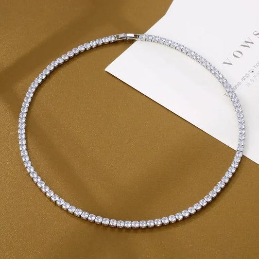 Trendy 4mm Lab Diamond Necklace - Empire P.E