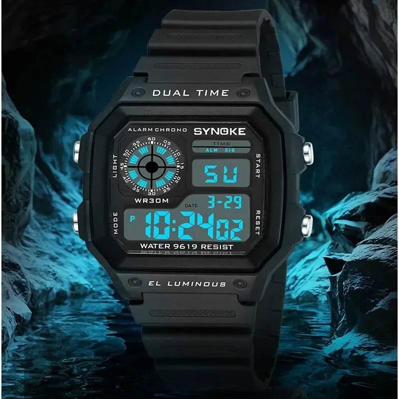 SYNOKE Digital Watches Men Sports Luminous Multifunction Waterproof Women Wristwatch Outdoor and Running Student Seven Lights - Empire P.E