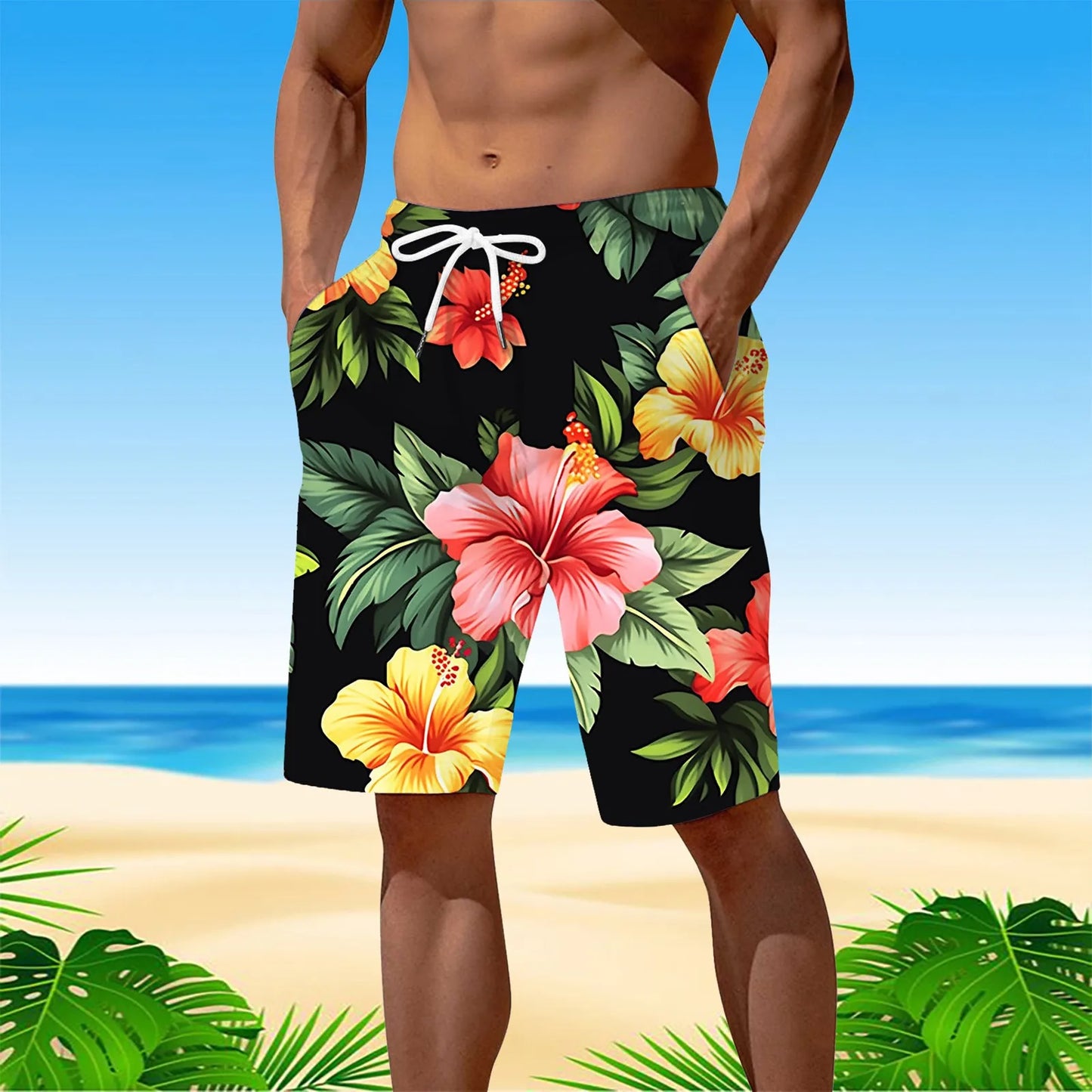 Personality Hawaii Summer Tropics Beach Shorts