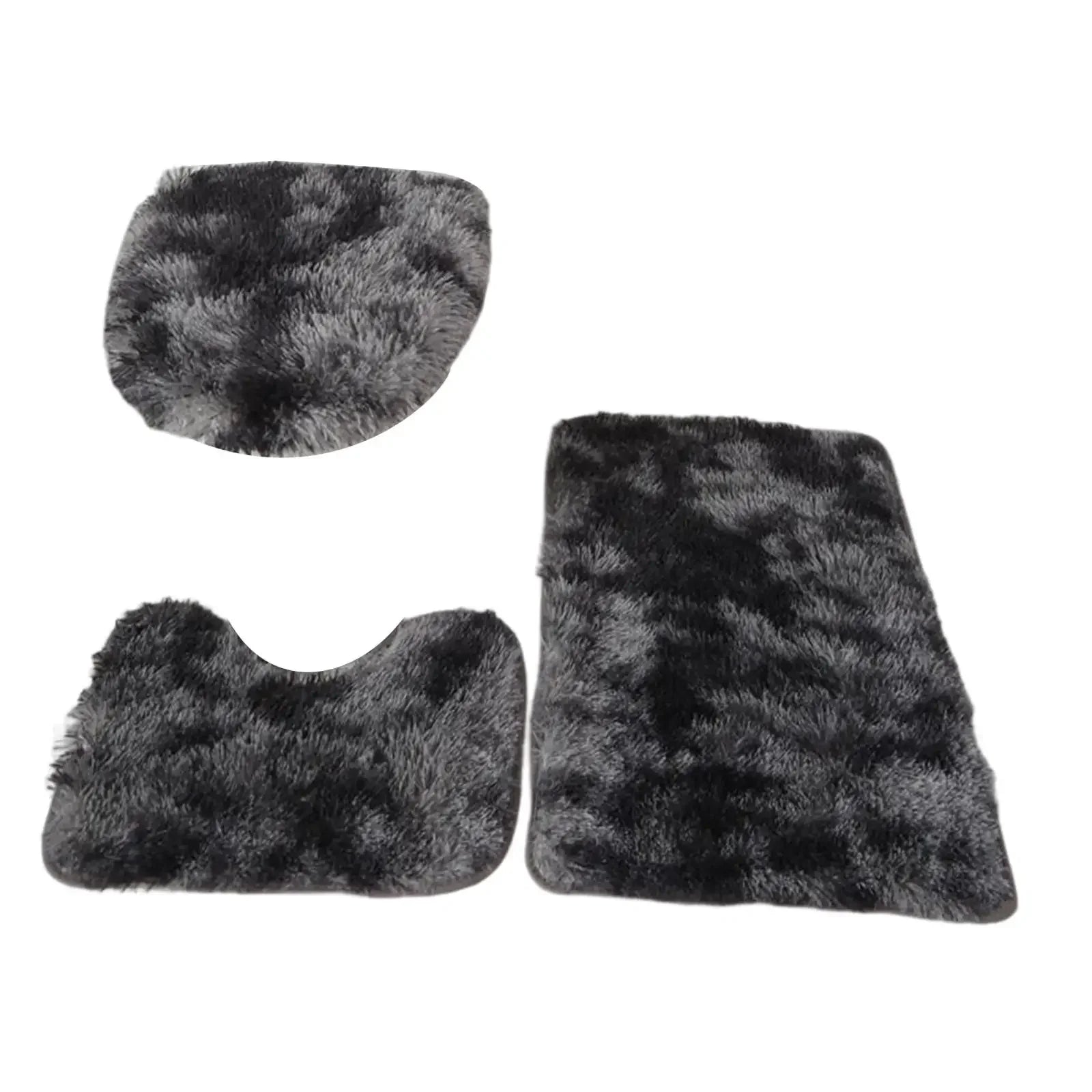 3x Bath Mats Set for Bathroom with Toilet Lid Cover Absorbent Suit - Empire P.E