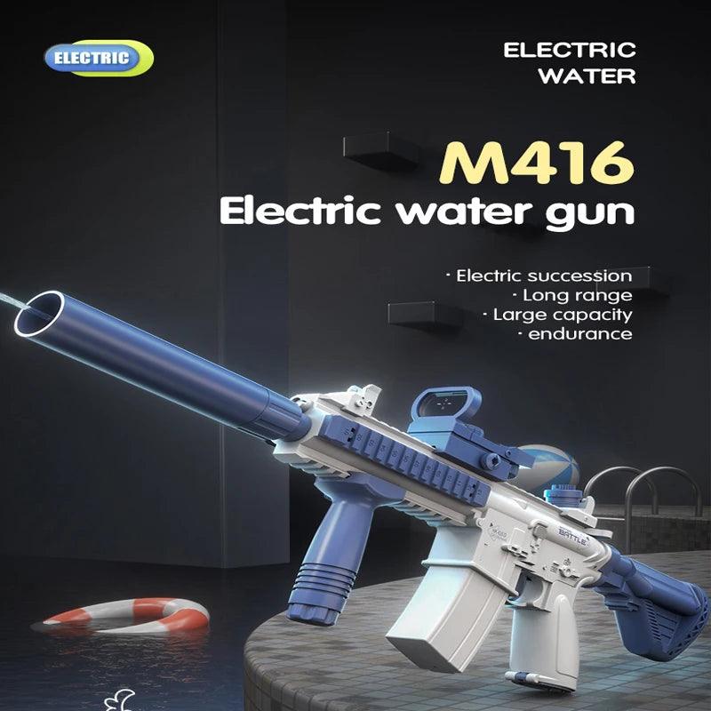 Electric Water Gun Pistol 10M Long Range Portable Guns M416 Children Summer Beach Outdoor Fight Shooting Toys for Boys Kid Games - Empire P.E