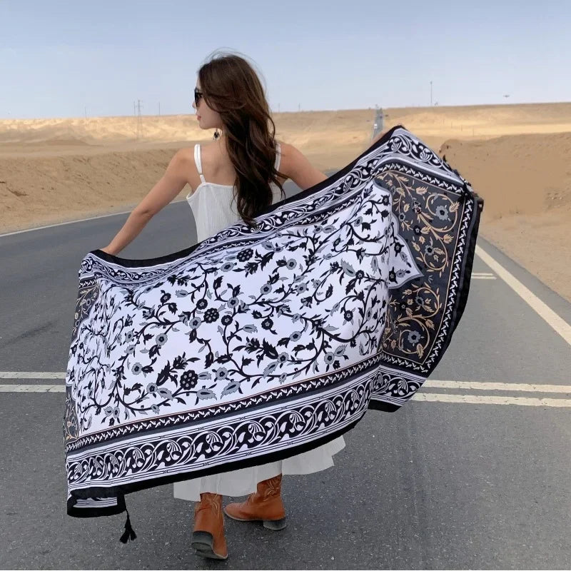 Women Bikini Large Sarong Wrap Scarf Brazilian Swimsuit Bathing Cover-ups