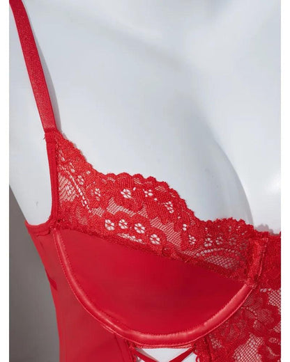 Toucheart Sexy Sexy Pajamas Fishnet PU Leather - Empire P.E