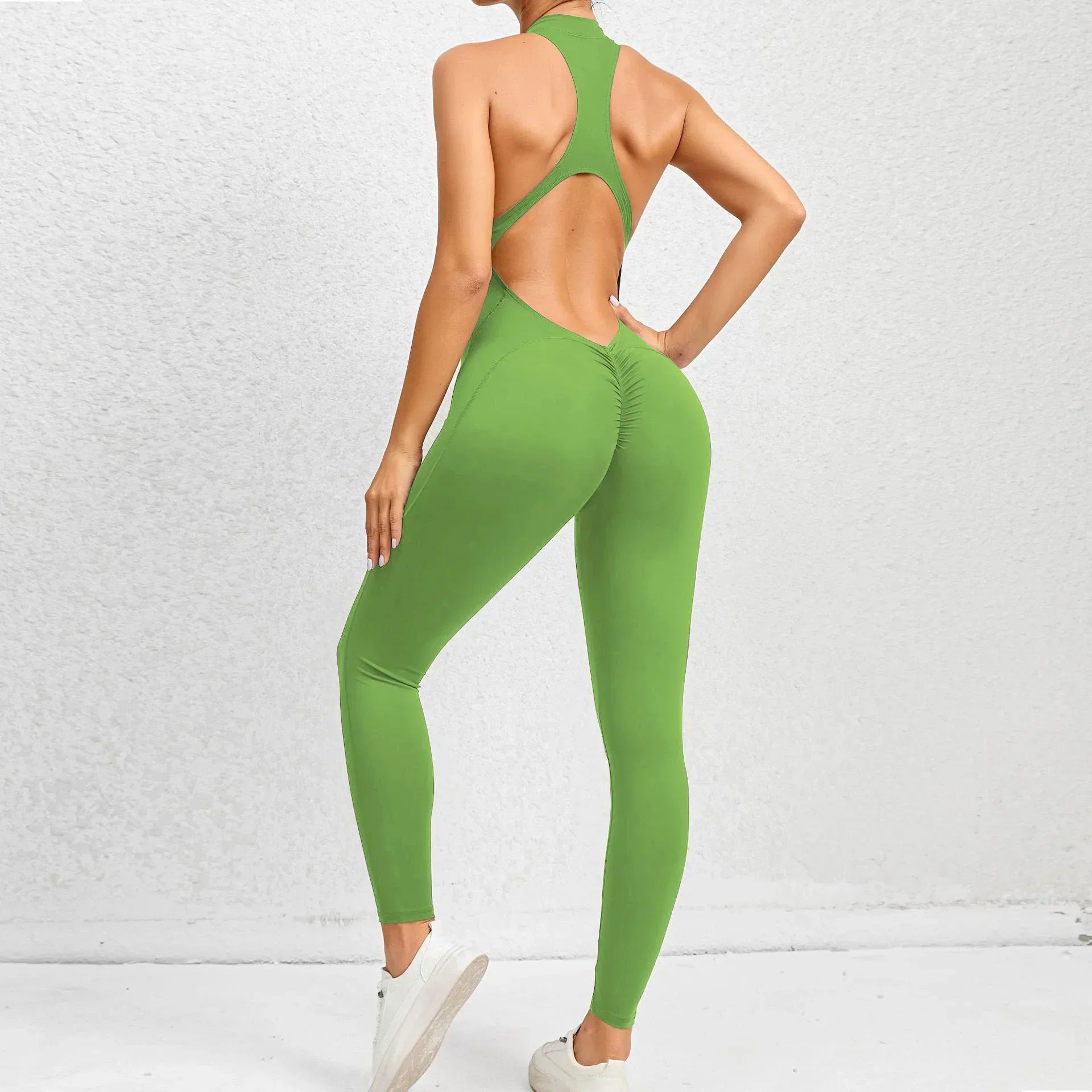 New Zip Up Rompers Scrunch Butt Yoga Sets - Empire P.E