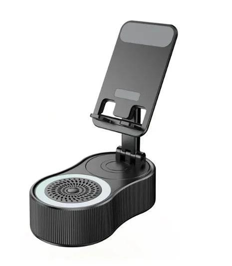 New Cell Phone Holder Stand With LDE Light Bluetooth Speaker Adjustable Tablet Bracket Support Portable Wireless Loudspeaker - Empire P.E