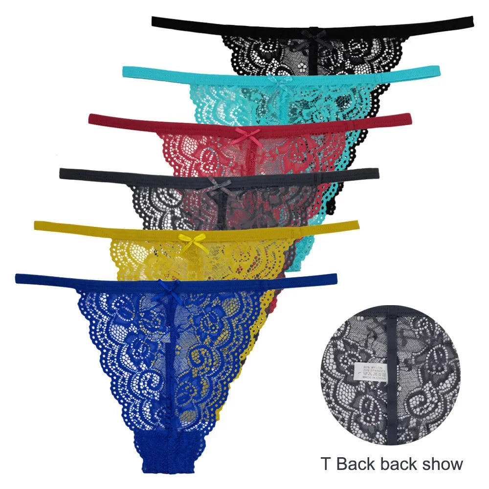 5 PCS/SET Lingerie Sexy Lace Thongs Woman Low G String - Empire P.E
