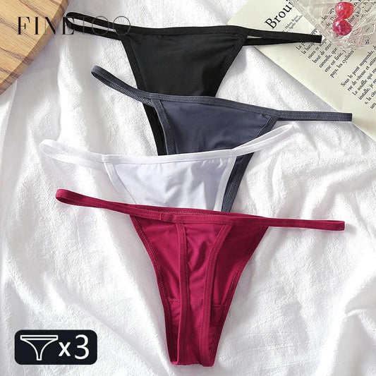 3Pcs/set Sexy Low-rise Thongs Women Bikini Panties - Empire P.E