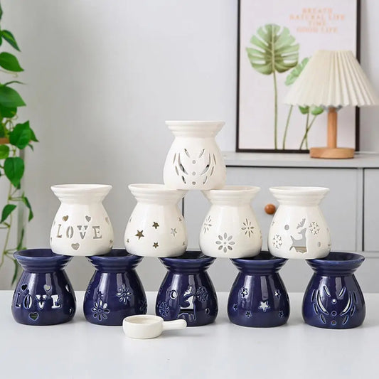 Ceramic Tea Light Candle Holder Small Essential Oil Burner
