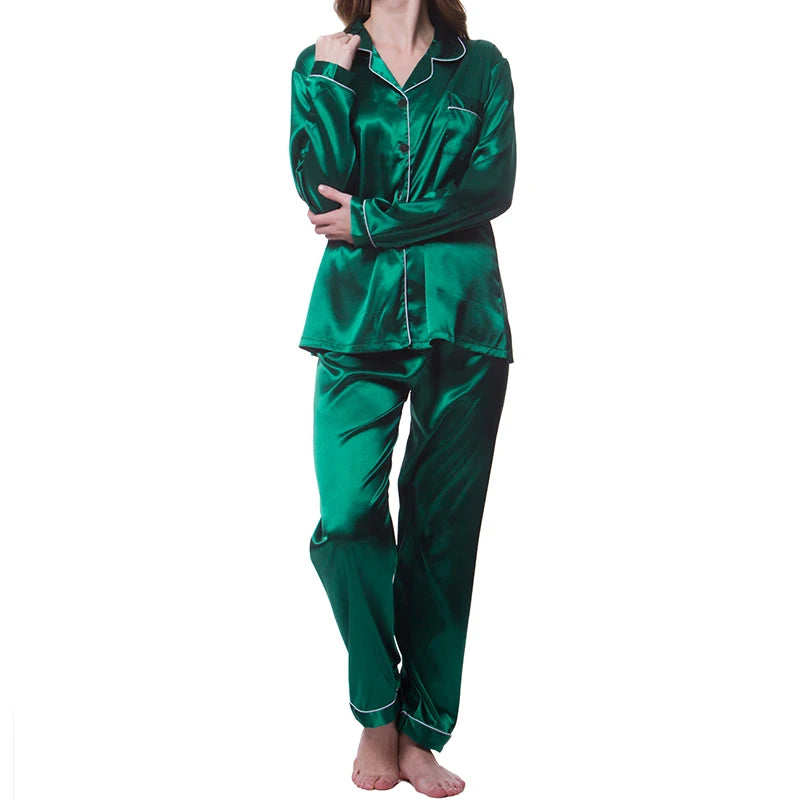 Women's Luxurious Satin Pajamas - Empire P.E