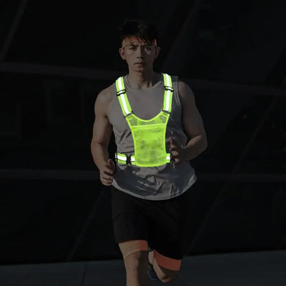 Cycling Reflective Vest High Visibility Safe Jacket For Night