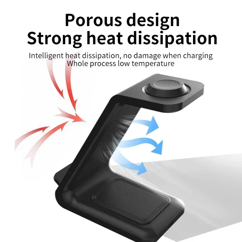 30W 3 in 1 Wireless Charger Stand