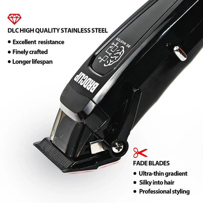 New Professional BRDCLIP BRD106 078 Hair Clipper 7500RPM 7200RPM Hair Salon Trimmer DLC Blade with Charging Base Barber for Men - Empire P.E