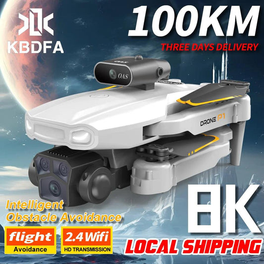 KBDFA P1 RC Drone Profesional Dual HD Camera Aerial Photography FPV Helicopters Obstacle Avoidance Foldable RC Quadcopter Toys - Empire P.E