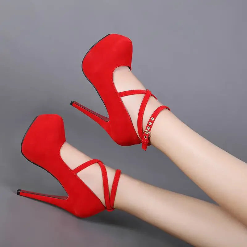 High Heels Ladies Stilettos Strappy Pumps - Empire P.E