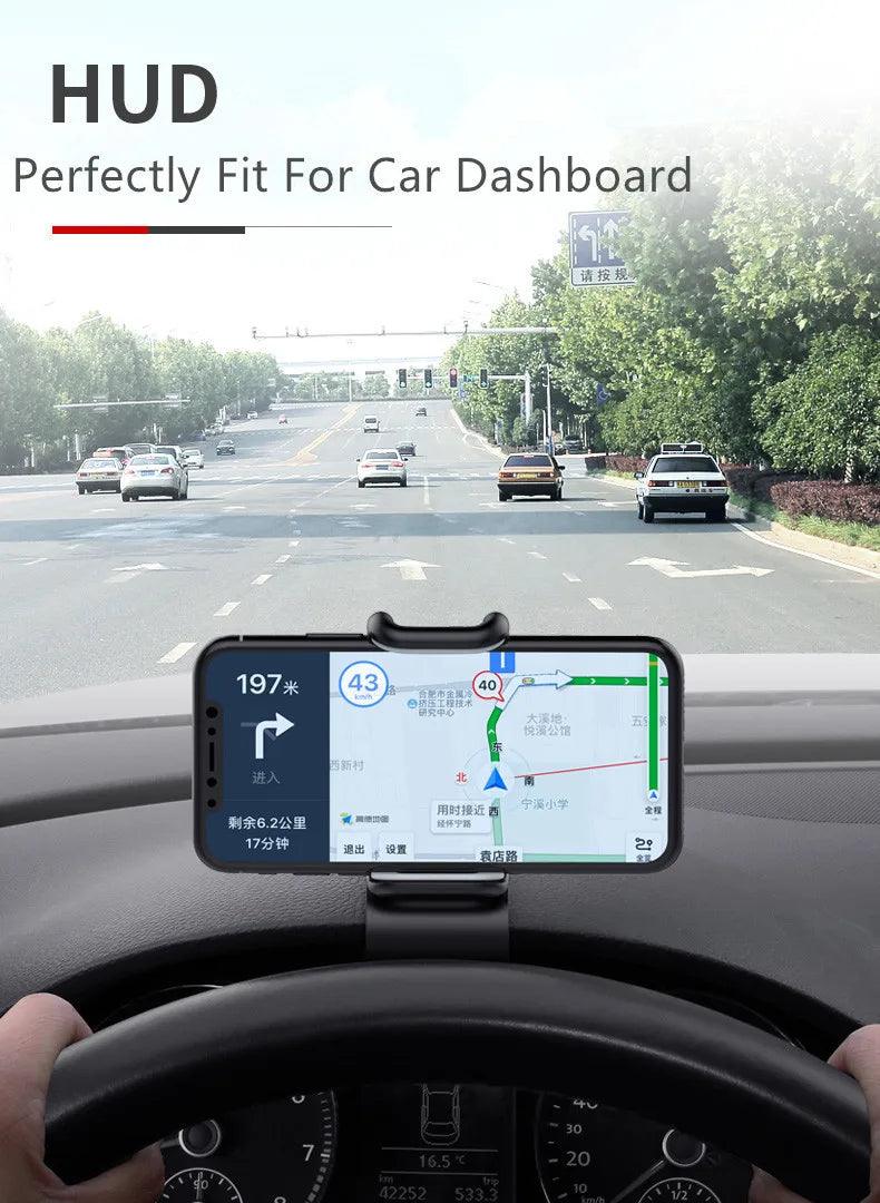 360 Rotatable Car Phone Holder Universal Cell Phone Stands Car Rack Dashboard Support for Auto Grip Mobile Phone Fixed Bracket - Empire P.E