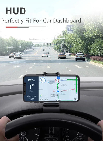 360 Rotatable Car Phone Holder Universal Cell Phone Stands Car Rack Dashboard Support for Auto Grip Mobile Phone Fixed Bracket - Empire P.E