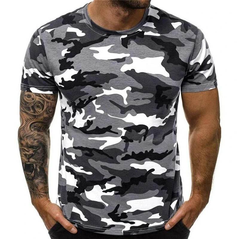 Camouflage 3D Printed Pattern T-Shirt Short Sleeve Men's Clothing For Summer T Shirts Comfortable Top Outdoor Sportwear - Empire P.E
