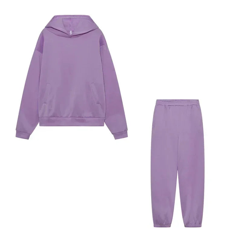 2023 Trend Casual Fashion Thickened Long-sleeved Sweater Pants Two-piece Suit