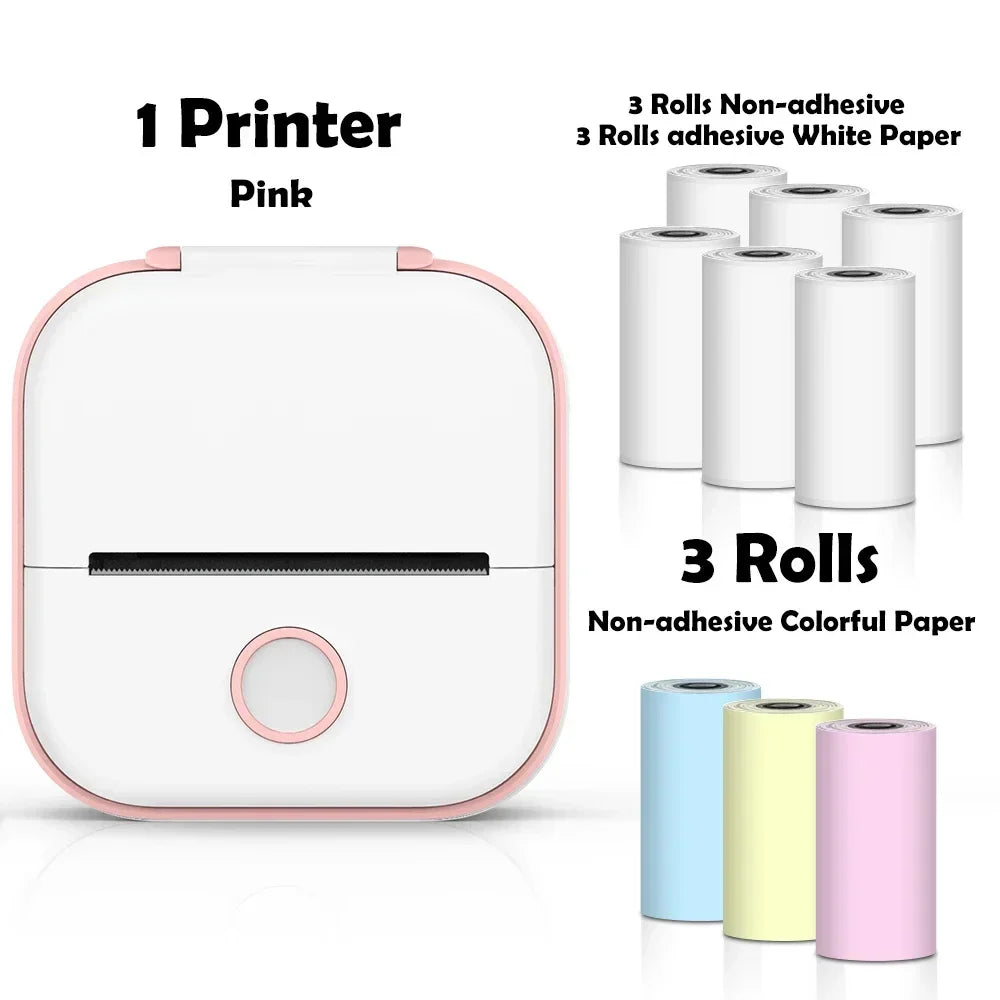 Portable Mini Wireless Thermal Pocket Printer Self-adhesive Stickers - Empire P.E