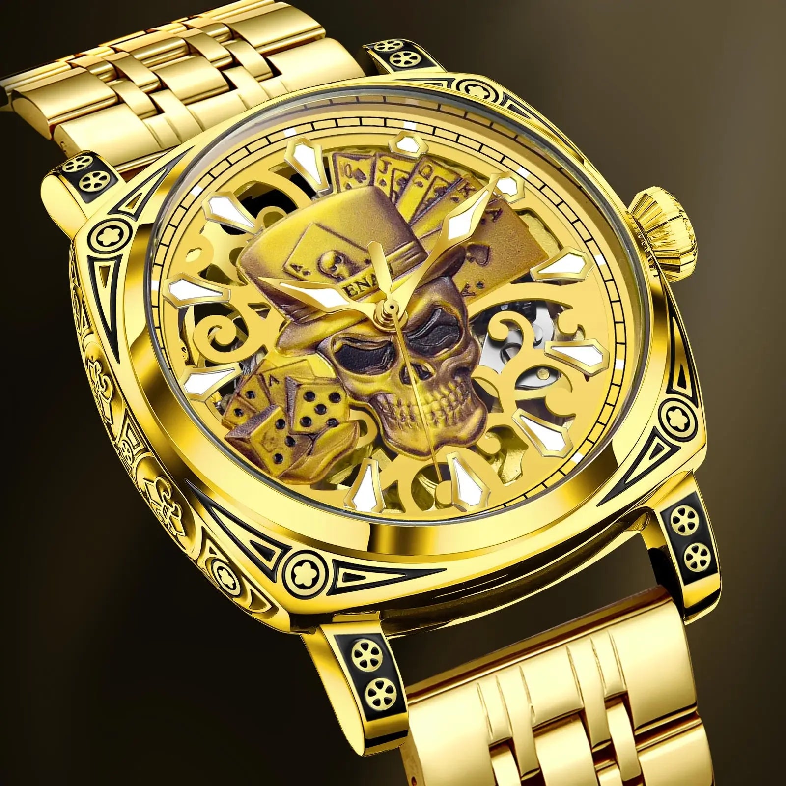 Skull Series Top Brand Luxury Gold Watch - Empire P.E