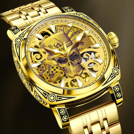 Skull Series Top Brand Luxury Gold Watch - Empire P.E