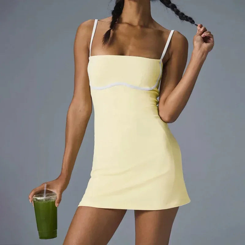 Golf Tennis Dress with Pad Sports Set Yoga for Women Workout Pickleball Clothing Badminton Skorts Activewear - Empire P.E