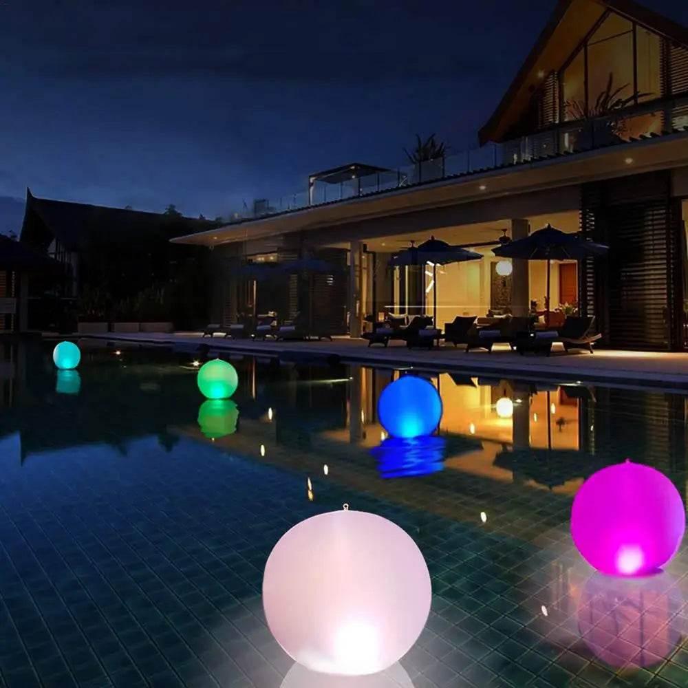40cm Large Led Beach Ball With Remote Control 13 Colors With Inflation Pump For Sum&mer Fun Outdoor Games Decorations Pool Party - Empire P.E