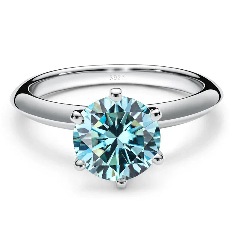 GRA Certified Moissanite Ring VVS1 Lab Diamond Solitaire Ring - Empire P.E