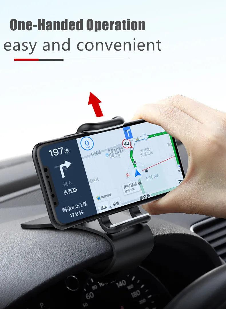 360 Rotatable Car Phone Holder Universal Cell Phone Stands Car Rack Dashboard Support for Auto Grip Mobile Phone Fixed Bracket - Empire P.E