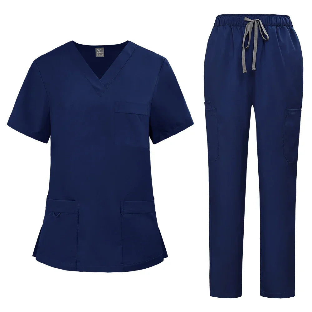 Uniform Unisex Elastic Scrubs Top Pants 2-piece Set - Empire P.E