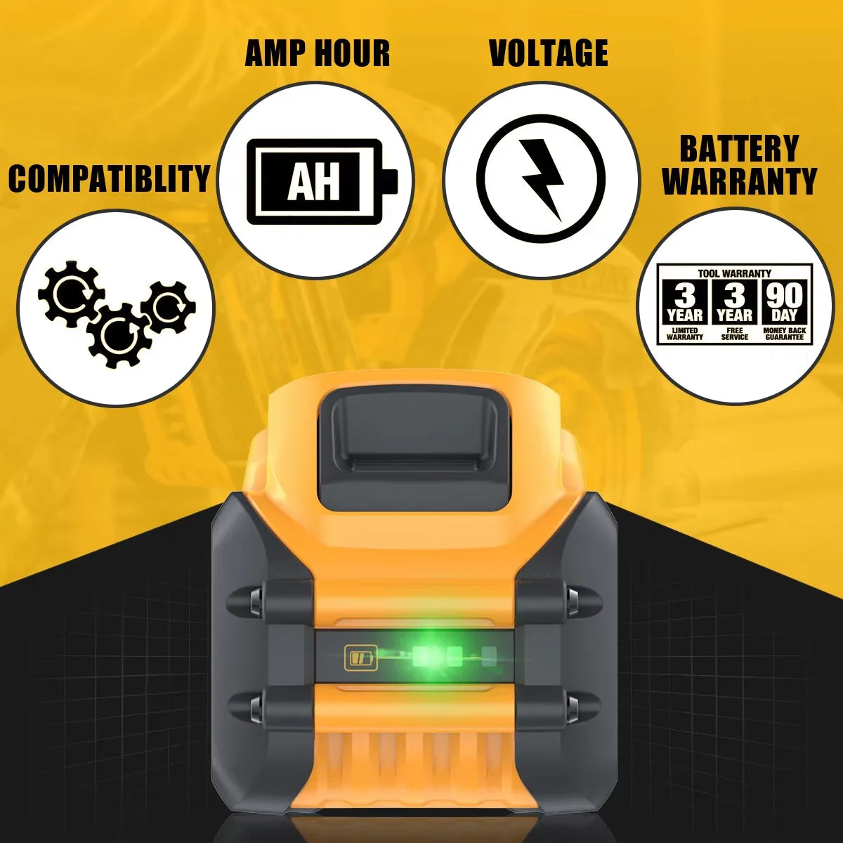 60V 9000mAh For Dewalt DCB609 Battery Replacement Li-ion Battery DCB200 DCB205 DCB606 DCB206 DCB209 DCB182 Power Tool Battery - Empire P.E