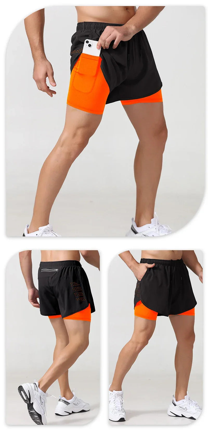 Sport Shorts Men Sportswear 2 In 1 Short - Empire P.E