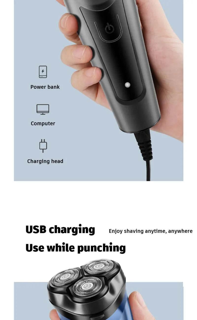 Shaver for Men USB Electric Shaver Powerful Beard Shaving Machine Electric Razor Rechargeable Waterproof - Empire P.E