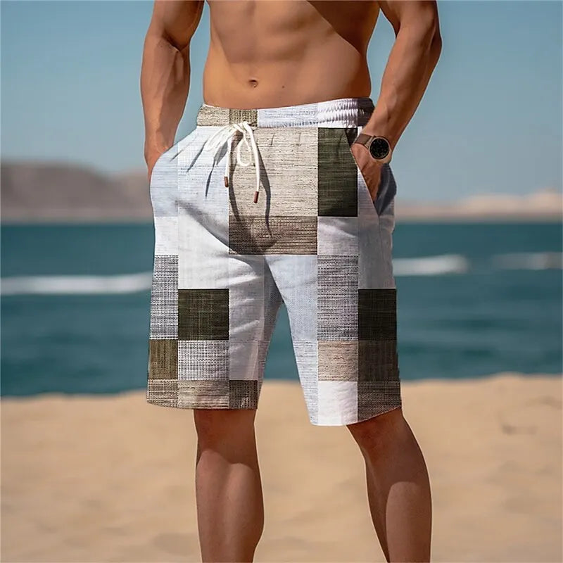 Men's 3D Print Graffiti Art Pattern Beach Shorts