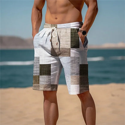 Men's 3D Print Graffiti Art Pattern Beach Shorts