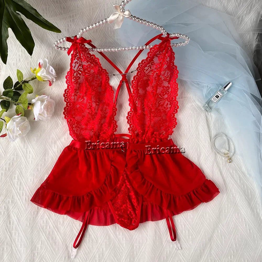Sexy Lingerie Woman Lace Transparent Sets - Empire P.E