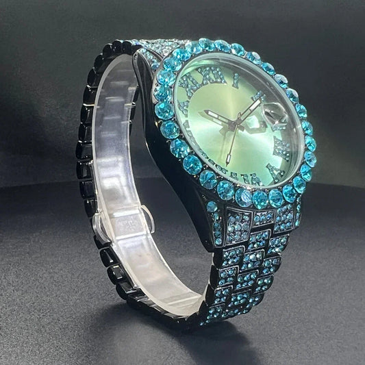 Luxury Men Diamond Quartz Wristwatch - Empire P.E
