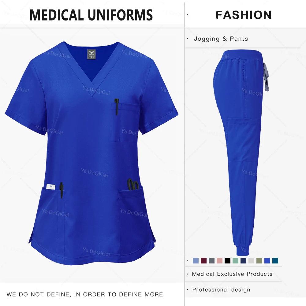 Pink Clinical Uniform Woman Pharmacy Workwear Nurse Uniform Hospital Doctor Oral Dental Surgery Uniforms Medical Scrubs Sets New - Empire P.E