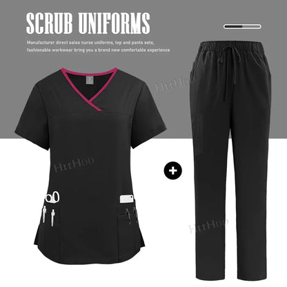 Nurse Uniform Healthcare Scrubs Set