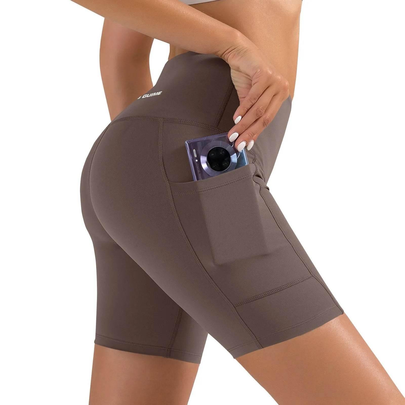 Women Sports Short Yoga Shorts High Waist Breathable Soft Fitness Tight Women Yoga Legging Shorts Cycling Athletic Gym Shorts - Empire P.E