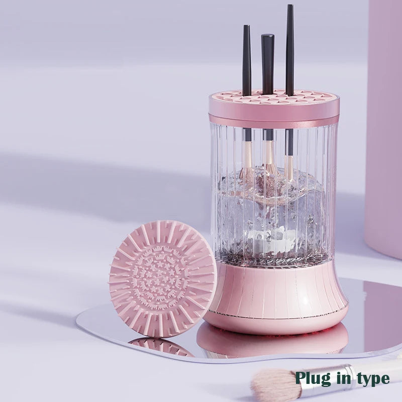 USB Plug Portable Electric Makeup Brush Cleaner Rechargeable