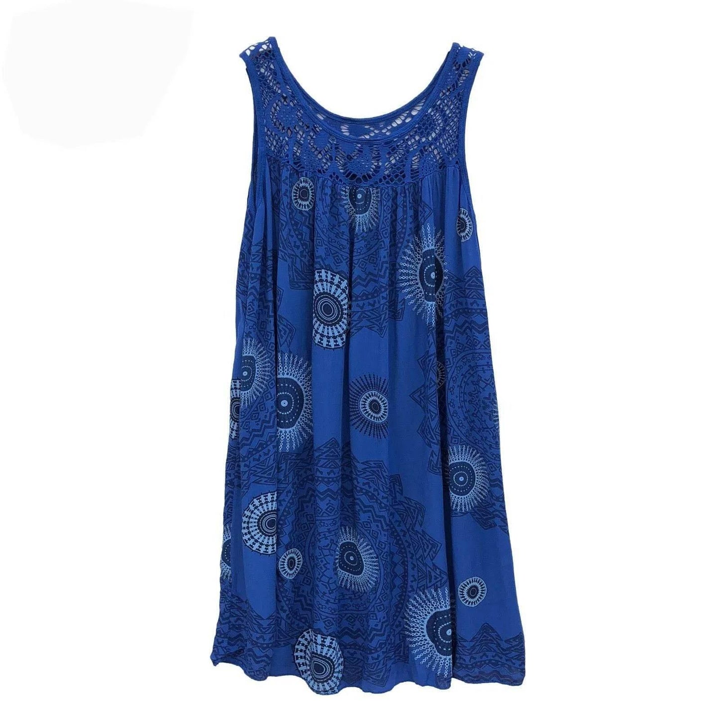 Women's clothing summer sleeveless camisole dress lace print sleeveless large swing loose sexy dress long skirt plus size - Empire P.E
