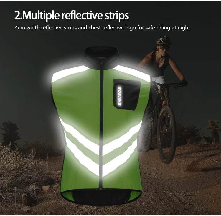 WOSAWE Cycling Vests Reflective Safety Vest Bicycle Sportswear Outdoor Running Breathable Jersey For Men Women Bike Wind Coat - Empire P.E