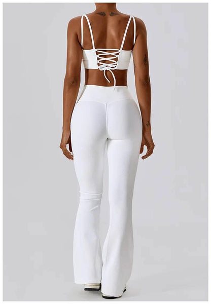 2PCS Seamless Yoga Set Gym Clothes Sportswear Yoga Suits For Women Fitness Rib Tracksuits Sports Bra Gym Leggings Sports Suits - Empire P.E