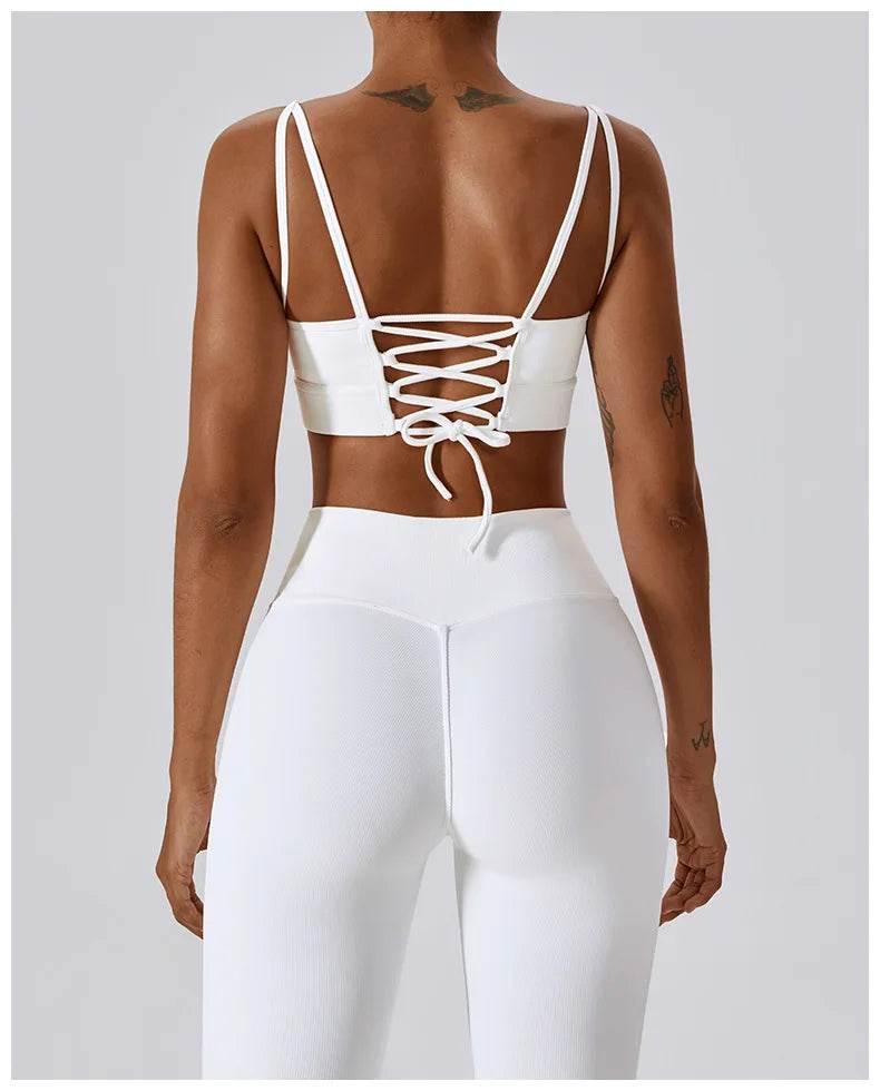 2PCS Seamless Yoga Set Gym Clothes Sportswear Yoga Suits For Women Fitness Rib Tracksuits Sports Bra Gym Leggings Sports Suits - Empire P.E