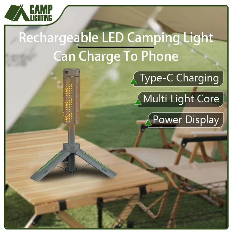8000mAh Telescopic Camping Lantern, Rechargeable Waterproof - Empire P.E