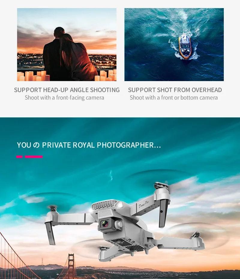 2025 New E88 Pro WIFI FPV Drone Wide Angle HD 4K 1080P Camera Height Hold RC Foldable Quadcopter Dron Helicopter Toys Gift - Empire P.E